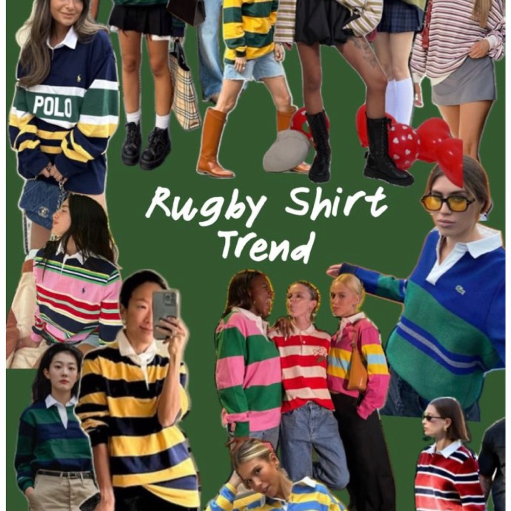 J. Crew Navy and blue Rugby Shirt - Picture 6 of 7